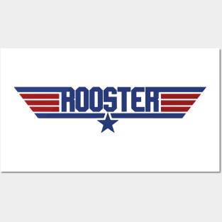 Rooster Top Gun Logo Posters and Art